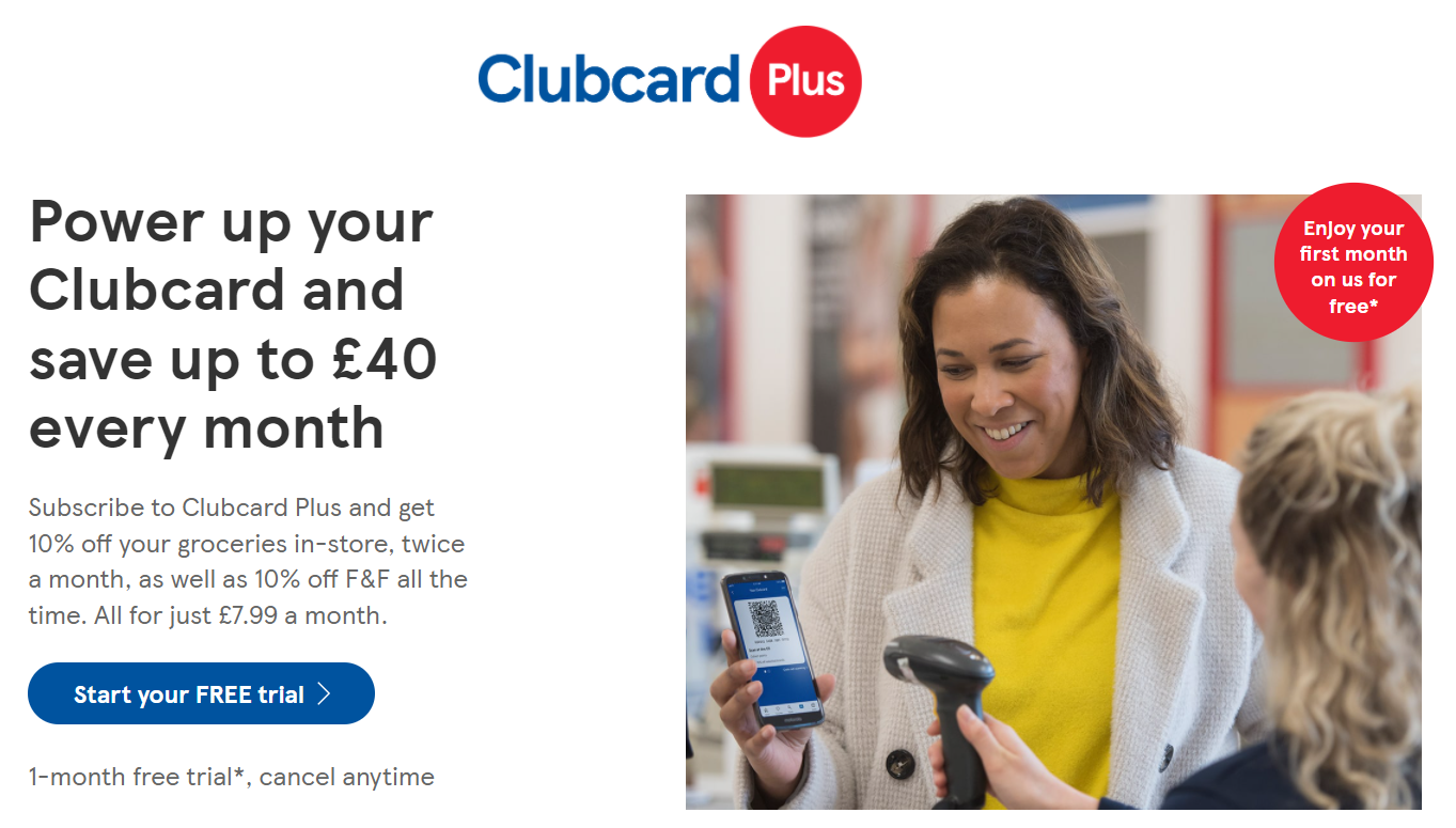 Subscription loyalty programs examples: Tesco.