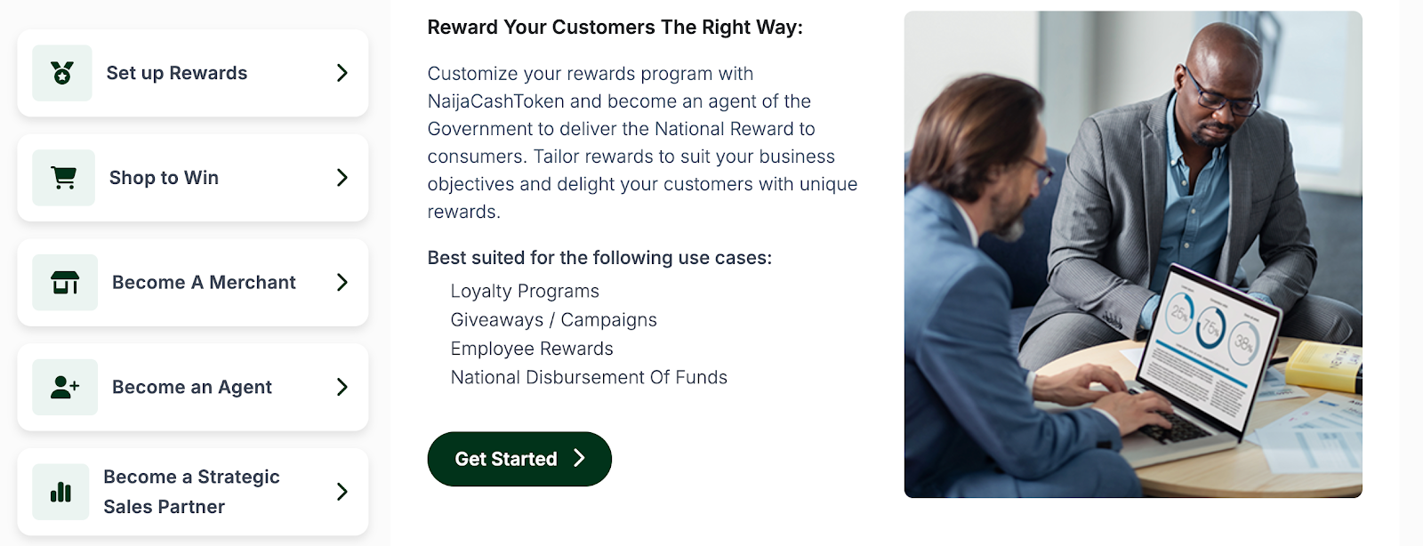 NaijaCashToken loyalty program in Nigeria where customers earn tokens and win prizes through transactions.