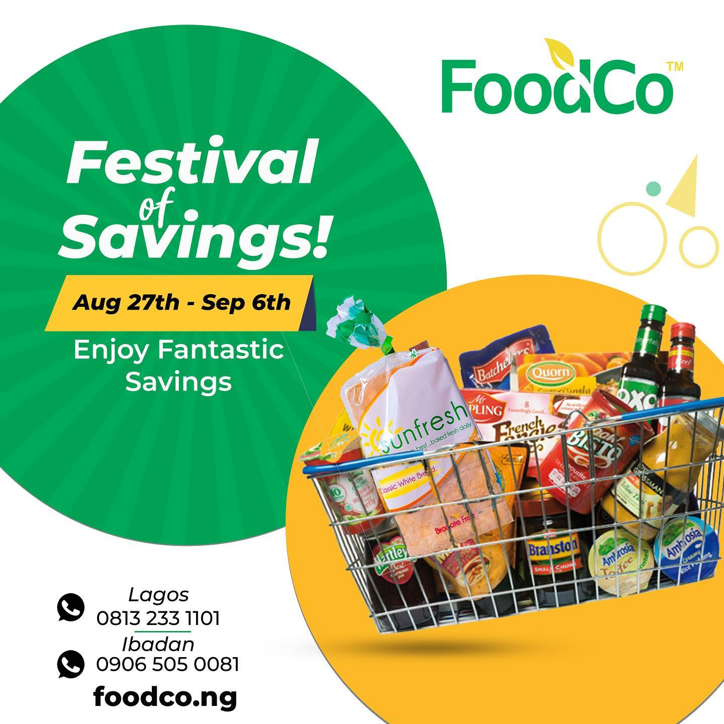 FoodCo Nigeria retail loyalty program with discounts, promotions, and seasonal offers.